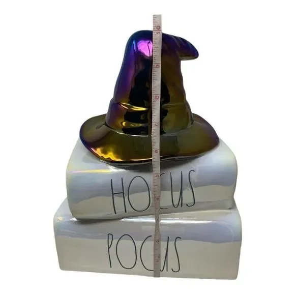 Rae Dunn HOCUS POCUS Halloween Witch Hat Iridescent Black Book Trick Treat Gift - Picture 6 of 7